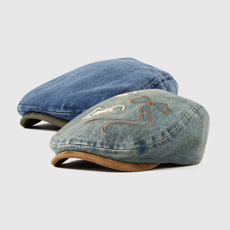 Vintage riding trucker beret hats street wear cowboy cap man women ivy hat