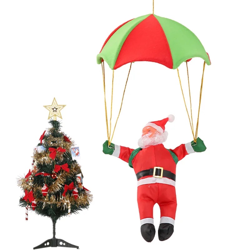 Factory Ready Stock Christmas Decorations 25cm Ladder Climbing Rope Santa Claus Doll Pendant Home Decoration Gift