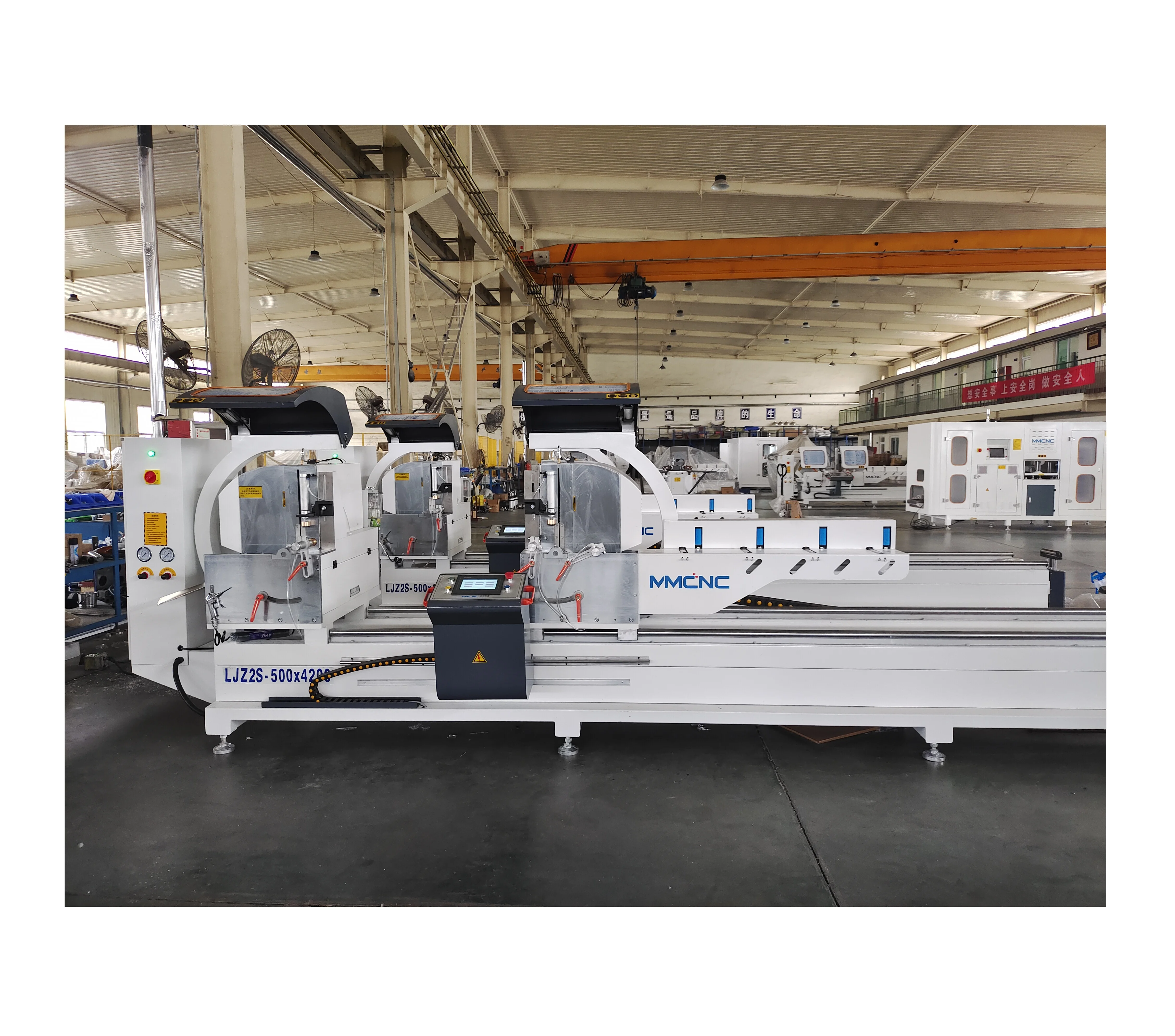 500mm 600mm saw blade heavy duty cnc automatic double head miter saw for aluminum profile cutting machine