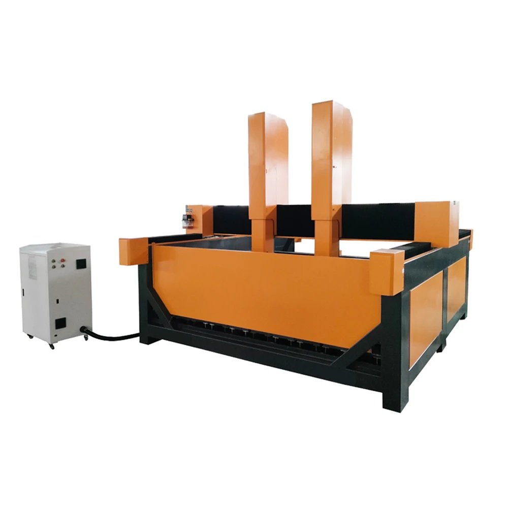 Сверхмощный фрезерный станок с ЧПУ для резьбы по камню и мрамору двойной головкой 4 осями многофункциональный изготовления скульптур из гранита мрамора