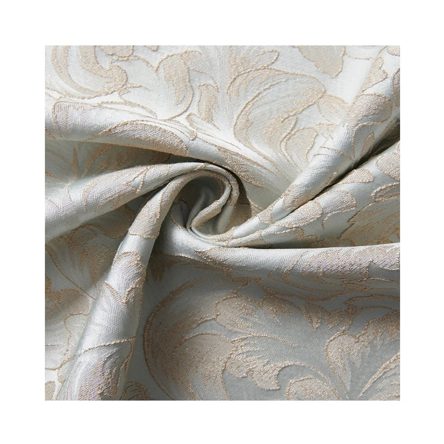 Factory Wholesale High Warp Density Jacquard Fabric Living Room Curtain Fabric