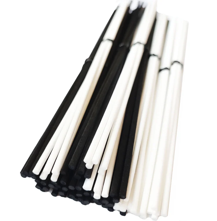 Black Fiber Polyester Rods White Fiber Diffuser Sticks Perfume Aroma Fiber Reed Diffuser Sticks