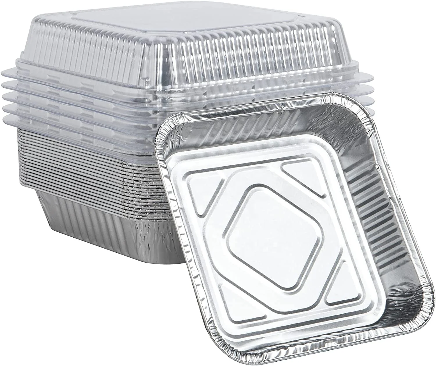 Food Grade 450ml 500ml 750ml Aluminium Foil Takeaway  Food Containers/Box Custom Disposable  Aluminium Foil Baking Pan/Tray