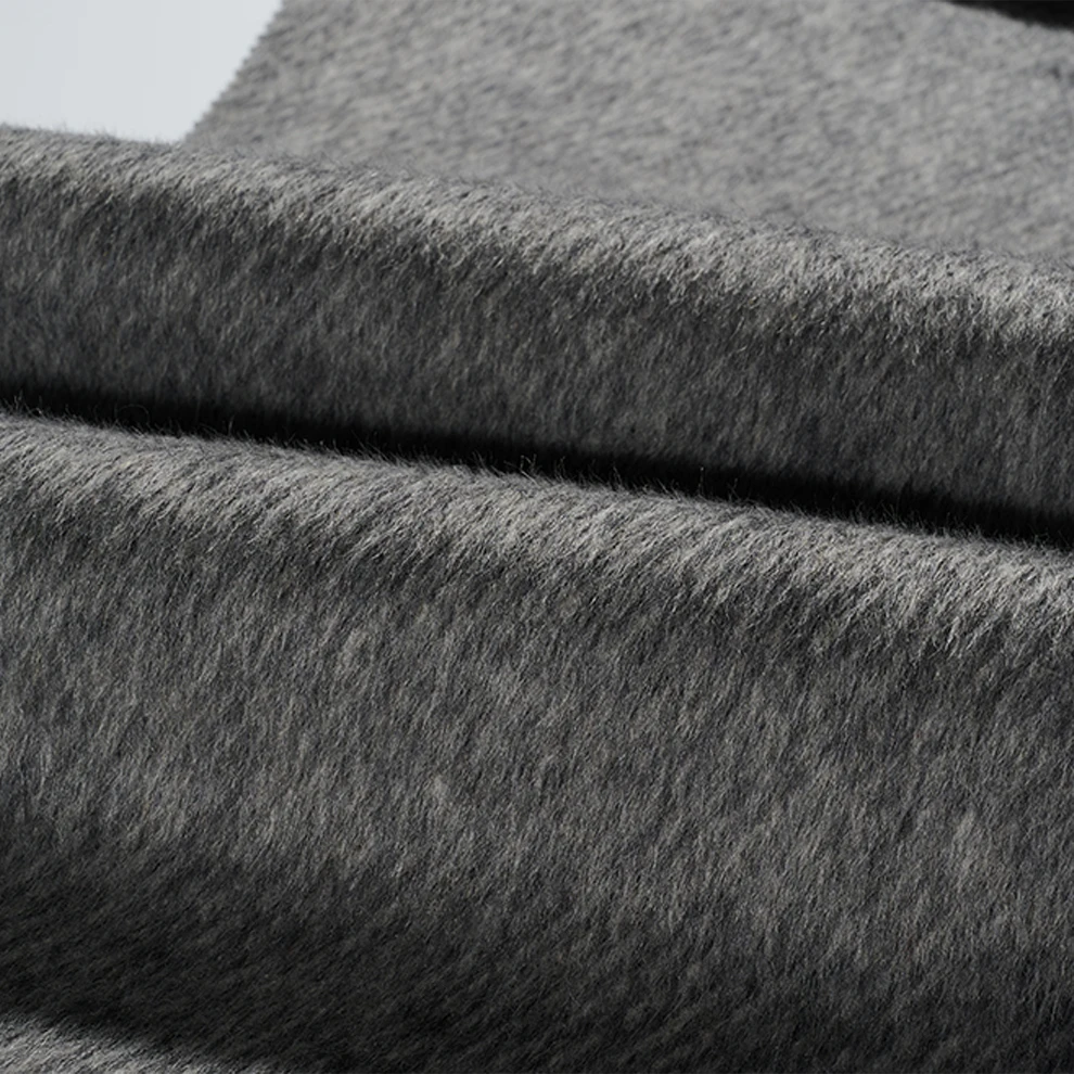 Double Sided Alpaca Wool Fabric 100% Quality 80% Wool 5% Alpaca 5% Camel 10% Synthetic Fibers for Jackets for Coats