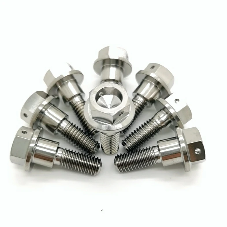 ZFTI   factory Direct custom   titanium flange bolts   GR5 GR2    for   car  motorcycle bike