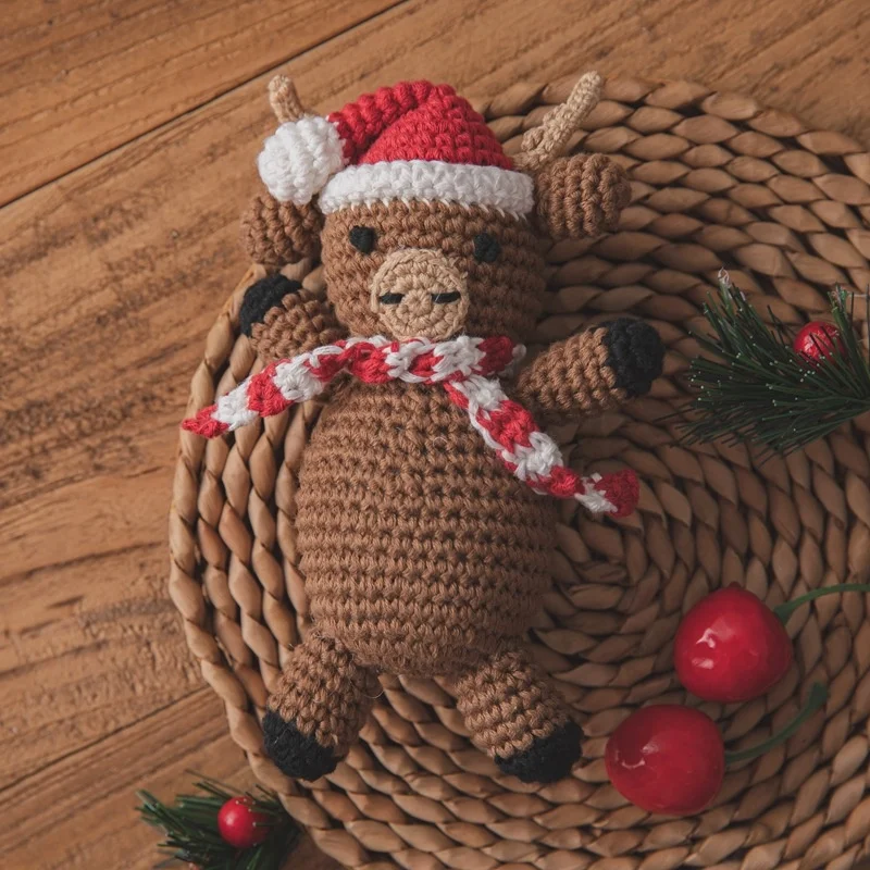 Новое поступление детские рождественские игрушки амигуруми вязаная кукла плюшевая Набивная игрушка Санта-Клаус имбирь мужская подарки