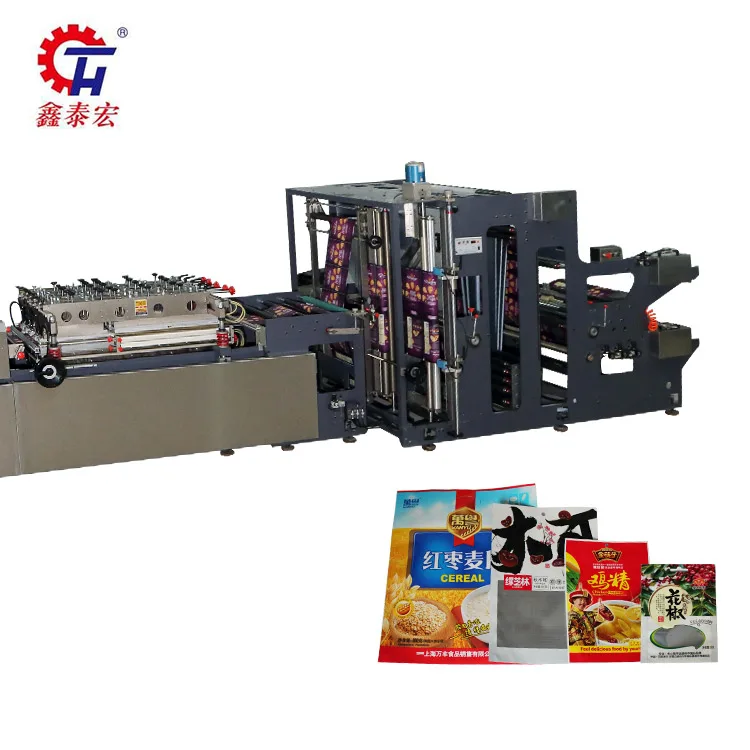 Best design XTH-600 three side sealing ziplock pouch making machine,three side seal ziplock bag making machine