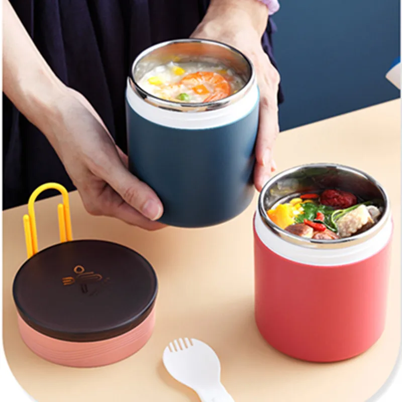 New Stainless Steel Insulated Soup Cup Portable Water Cup Sealed  Food Container Breakfast Soup Bowl Lunch Box