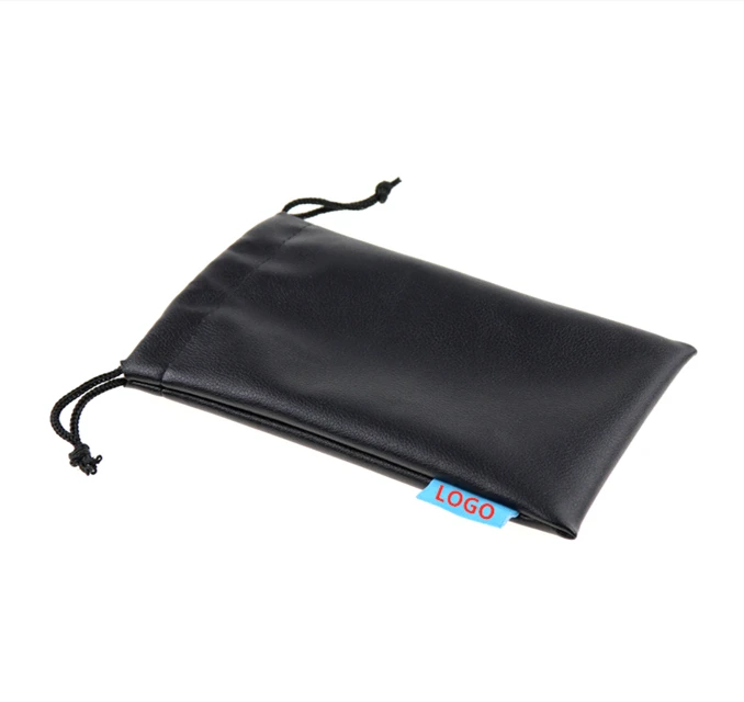 Низкая цена, подарочная упаковка, Высококачественная дешевая черная сумка для наушников из ПУ кожи с защитой от запаха, водонепроницаемая сумка для покупок на шнурке