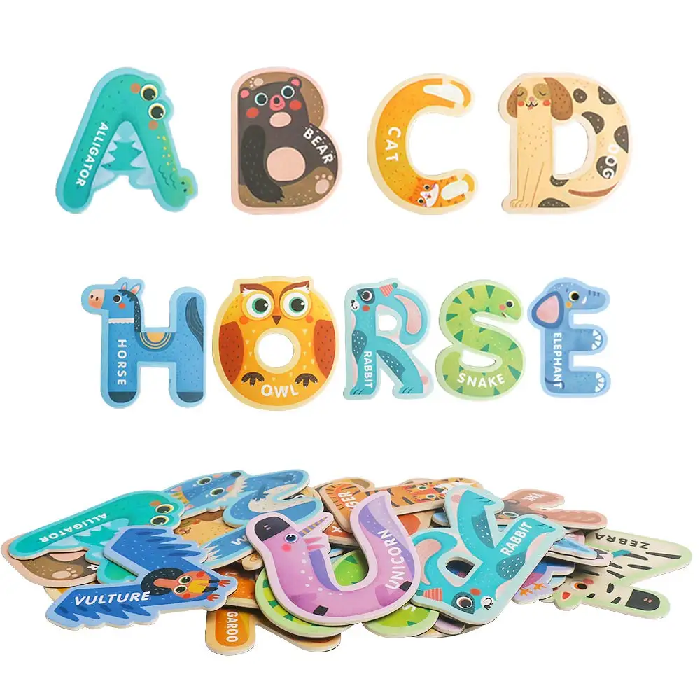 Custom Decorative Refrigerator Magnets Abc Alphabet Animal Shape Toys Refrigerator Fridge Magnets