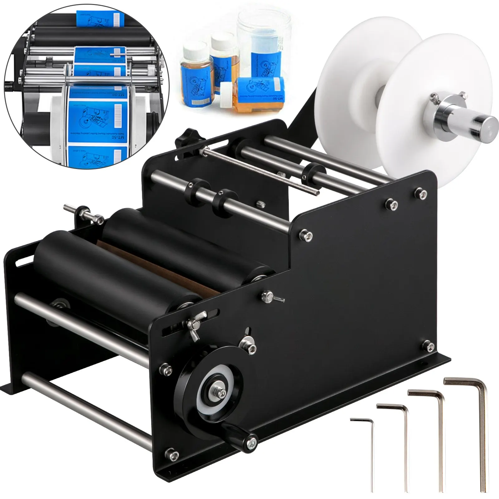 Labeling Manual Applicator 20-40 pcs/min Applicator Machine Label Width Beer Bottle Labeler for Round Bottles