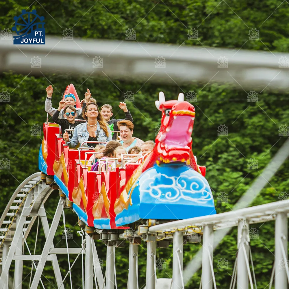 Cheap Price Theme Park Amusement Ride Kids Rollercoaster Dragon Manege Train Small Roller Coaster For Sale