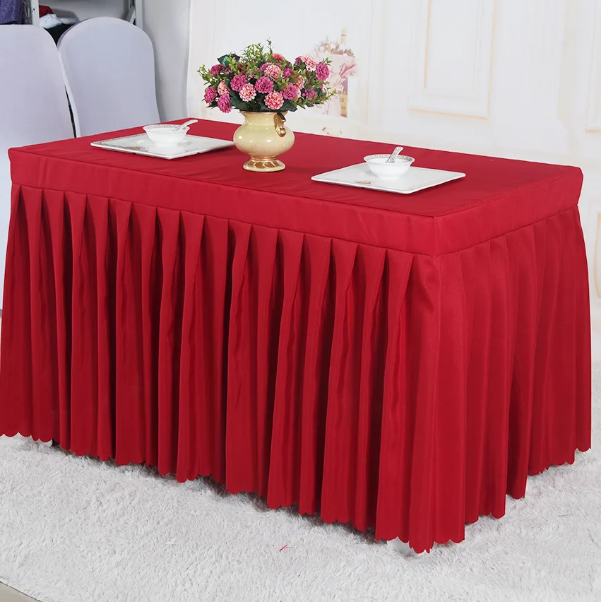 Customized hotel restaurant tablecloth rectangular square table cloths table skirt for wedding banquet