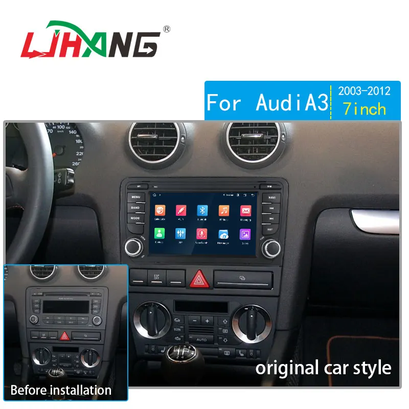 7inch Android 12 car multimedia player for Audi A3 8P 2003-2012 S3 2006-2012 RS3 Sportback 2011 radio gps navigation stereo