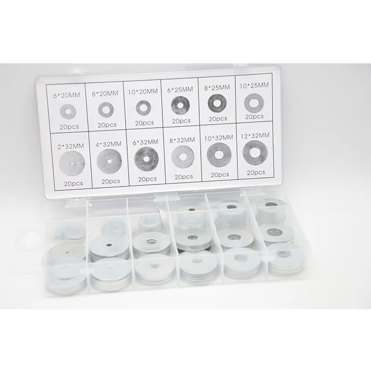 
Manufacturers Wholesale Cheap Wide Stamping Iron Flat Washer Classification Kit 