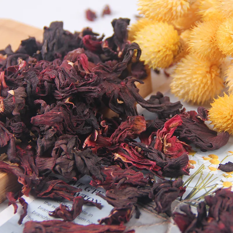 Dry Red Roselle Hibiscus Tea Organic Dried Hibiscus Flower Tea Herbal Roselle  Dried Hibiscus Flowers