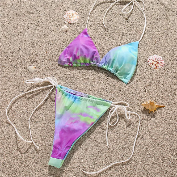 Very New Style 3 Piece Sexy Swimwear Women Tie Dye Brazil Bikini