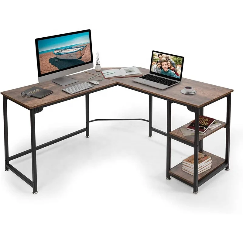 
Fashion Can Wholesale Quality Guaranteed Corner Computer Desk Home Office Learning Corner Staff Writing Desk 