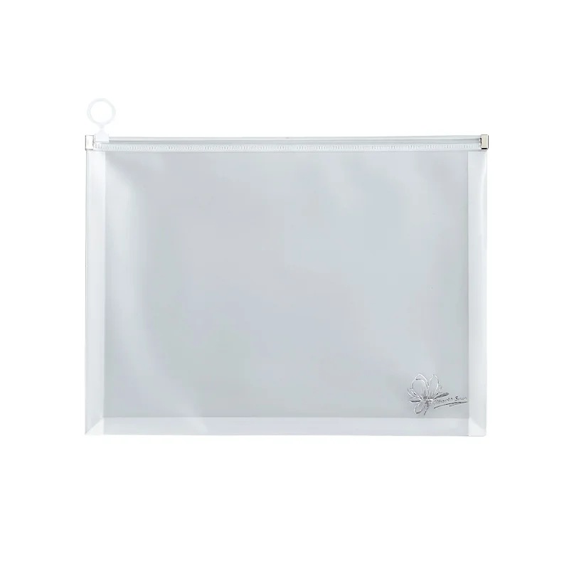 Custom Transparent Zipper Document File Bag a4 Size PP File Folder Bag With Zipper
