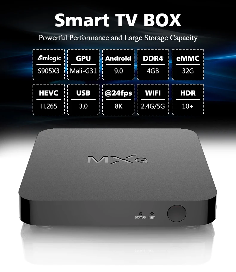 Set Top Box S905x3x4 Free Test 8k Dual Wifi Iptv Android 9 Internet Mxq Pro 4k Smart Mi Tv Box