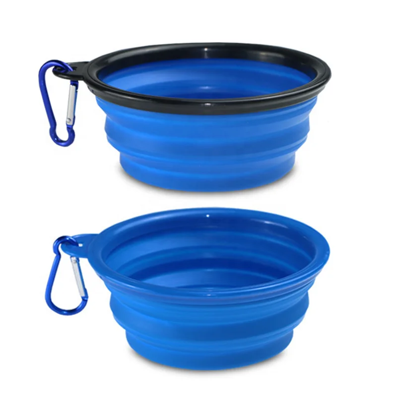 2024 Custom Wholesale Portable Foldable Collapsible Travel Water Food Pet Dog Cat Bowl Feeders