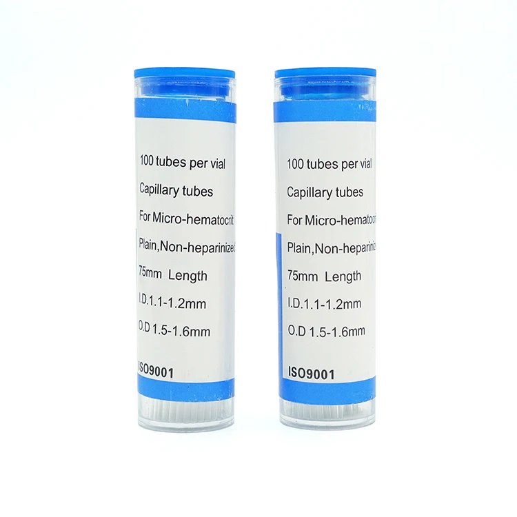 Hot sell 75mm non micro hematocrit heparinized capillary glass tubes