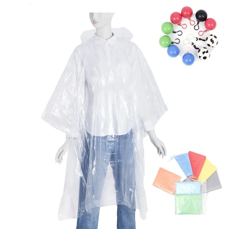 Cheap Disposable PE Raincoat Rainponcho Rain poncho For Outdoor