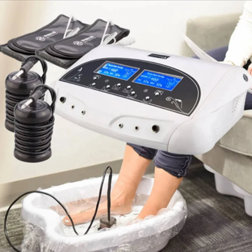 Advanced Dual Foot Detox Machine with Ion Cleanse, Infrared Therapy, and Aqua Foot Bath for Home Spa Use