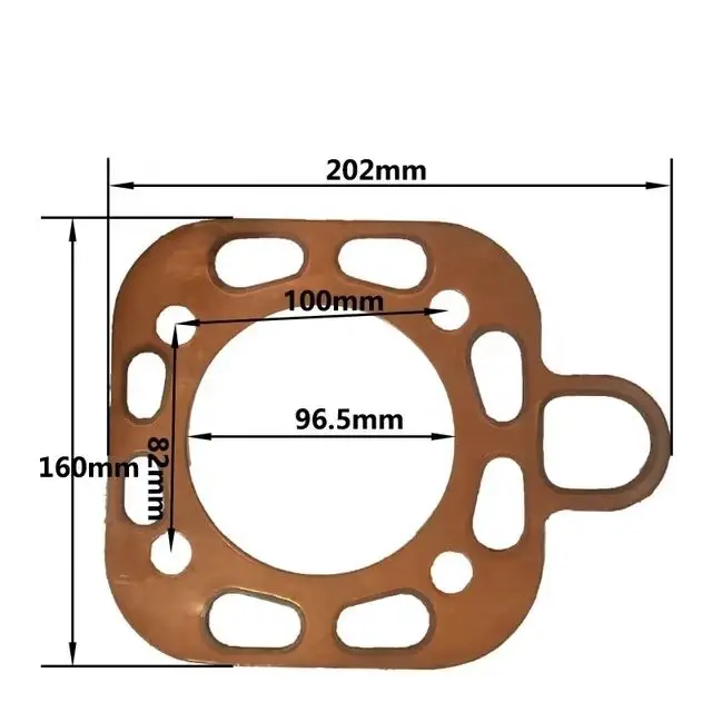 Cylinder Head Gasket for diesel Engine Parts of Xingtai Tractor XT120 XT160, DELI DLH195 DLK195