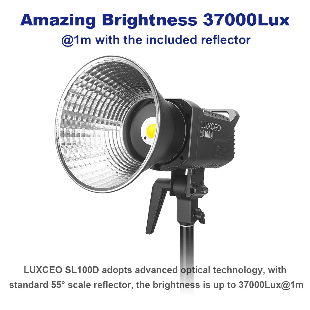LUXCEO 100W Bi Color COB Spotlight Photographic Lighting Studio Photography Camera Photo LED Light Professional Lights for Video