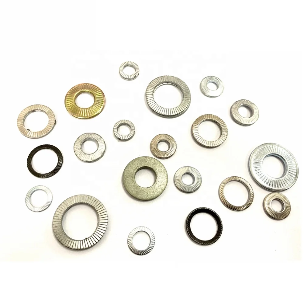 DIN6795 DIN25201 A2 A4 рифленые конические Пружинные заземляющие двойные зубчатые самоблокирующиеся шайбы из углеродистой