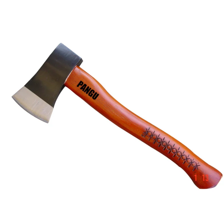 America Type Damascus Hand Axe With Hickory Axe Handle