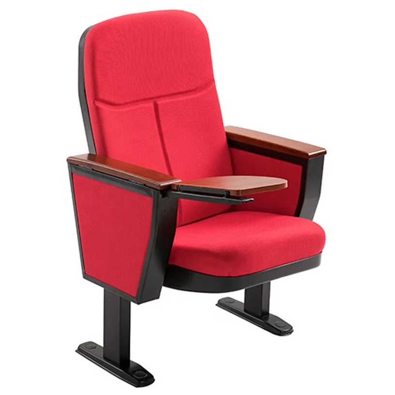 Standard Size Auditorium Seats Desk for Sale Movie Theater Chair Soft Fabric Cushion Best Price Cinema Chair Parts Furniture