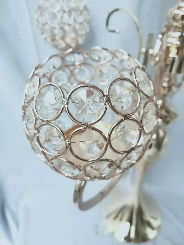 
Luxury 5 arms wedding centerpiece table decorative tall metal gold candelabra 