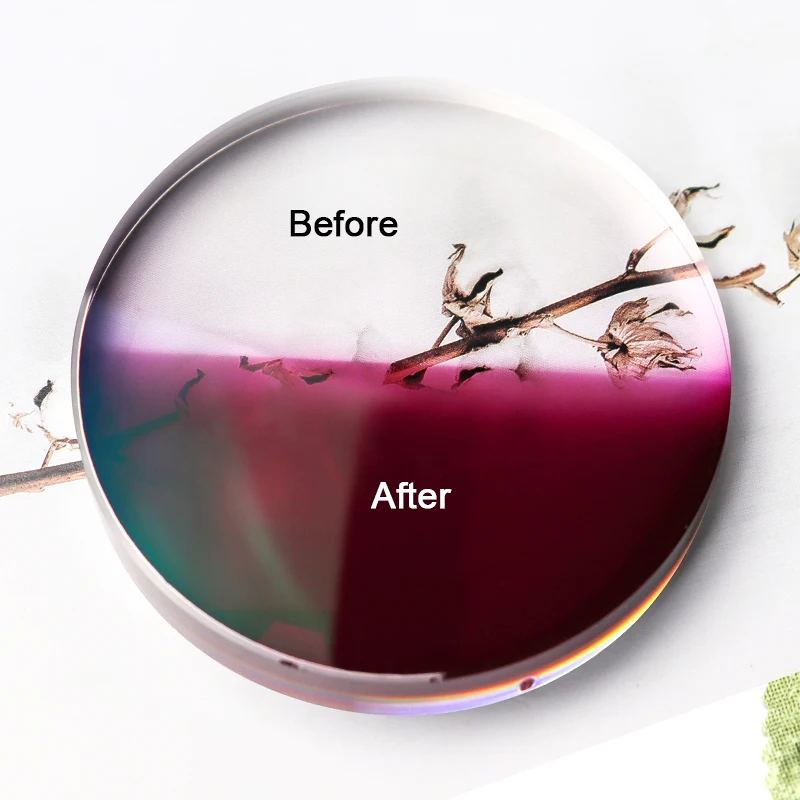 1 56 фотохромные розовые линзы