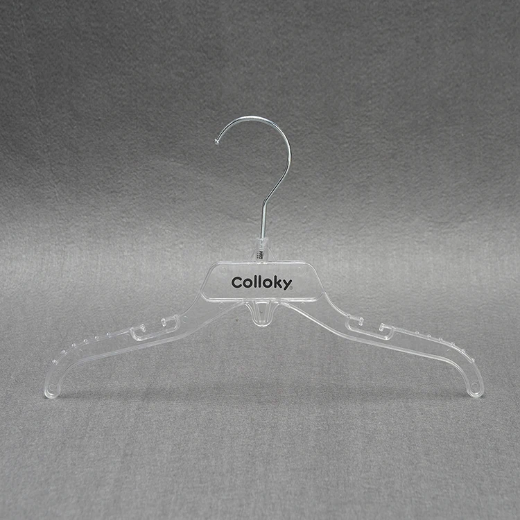 Custom Dress Display Plastic Transparent Clear Coat Hanger For Clothing Store