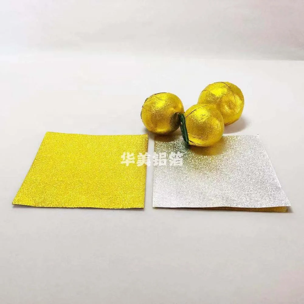 Square Golden Aluminum Foil Candy Wrappers Sugar Wraps Paper for DIY Candies and Chocolate Packaging by Party/Wedding/Birthday