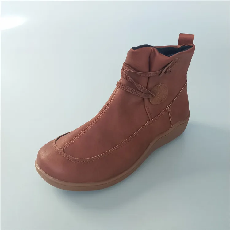 
gladiator fashion women fall boots fur ankle keep warm military boots combat ladies snow boots shoes 