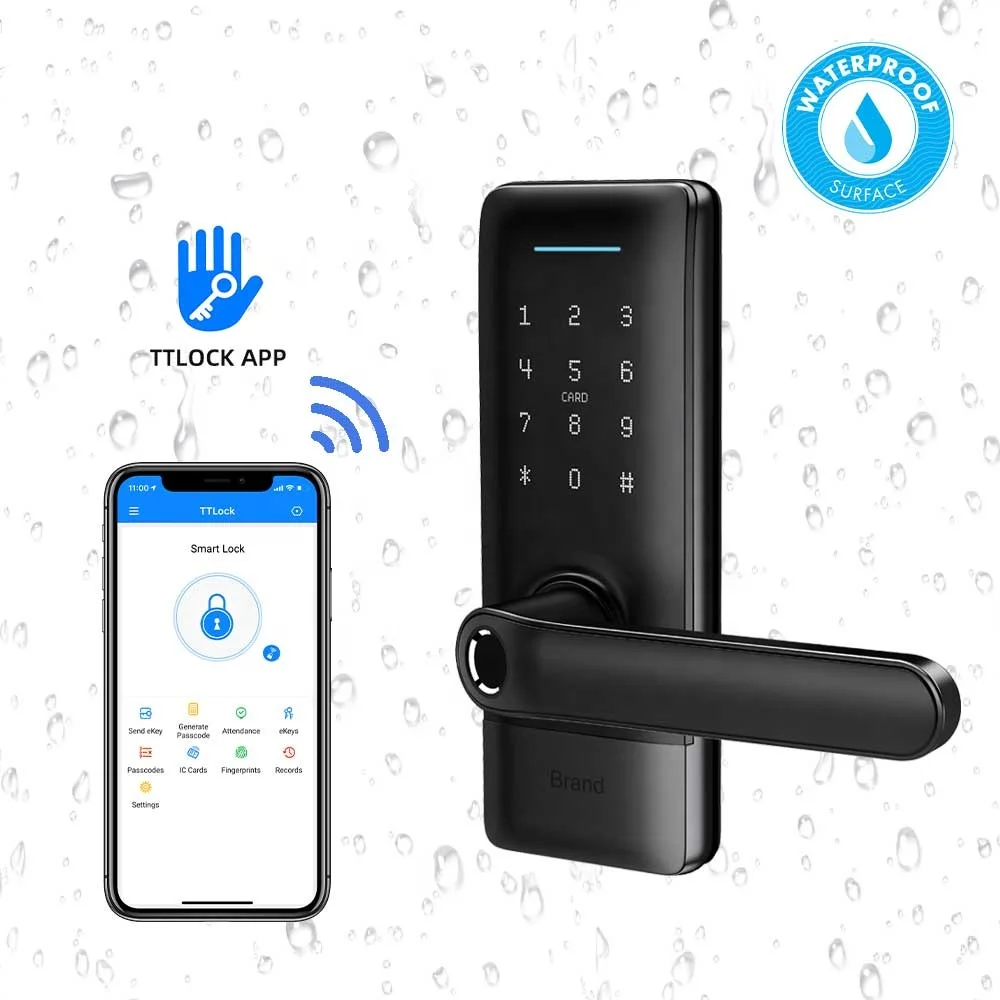 Slockrevo Smart Home WIFI Smart Fingerprint Handle Door Lock
