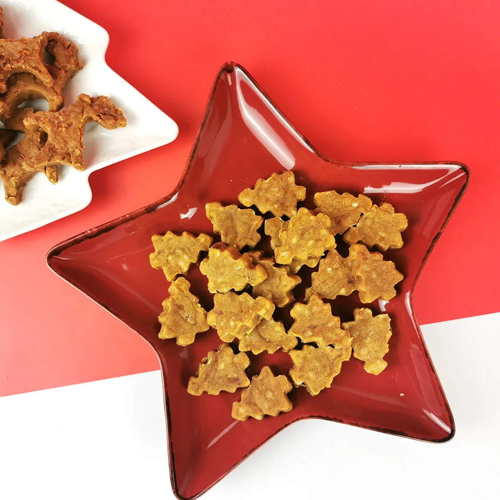 100g Xmas tree Gourmet Dog Treats Santa Paws Treats Holiday Themed Dog Biscuits