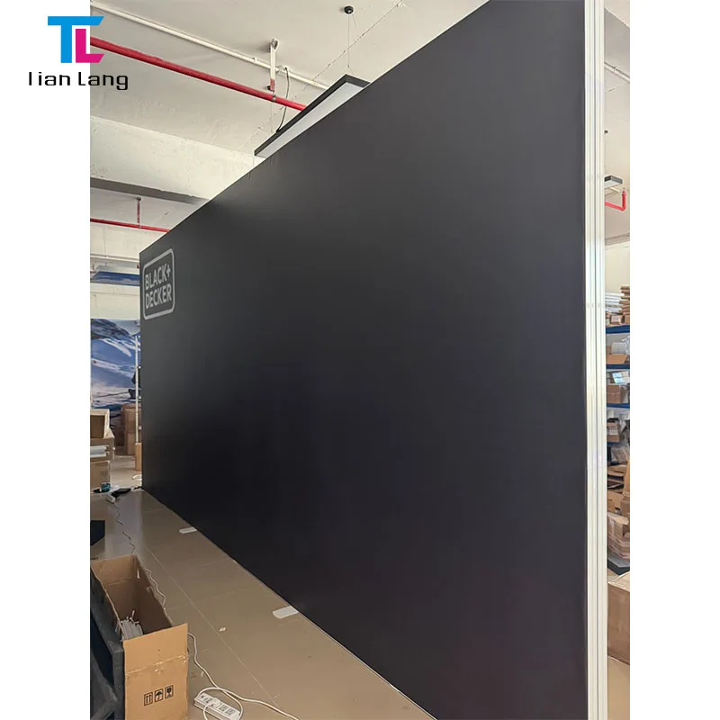 Easy Set Up Portable Custom Promotion Booth Polyester Fabric Display 10x20 Aluminum SEG LED Pop Up Advertising Light Box