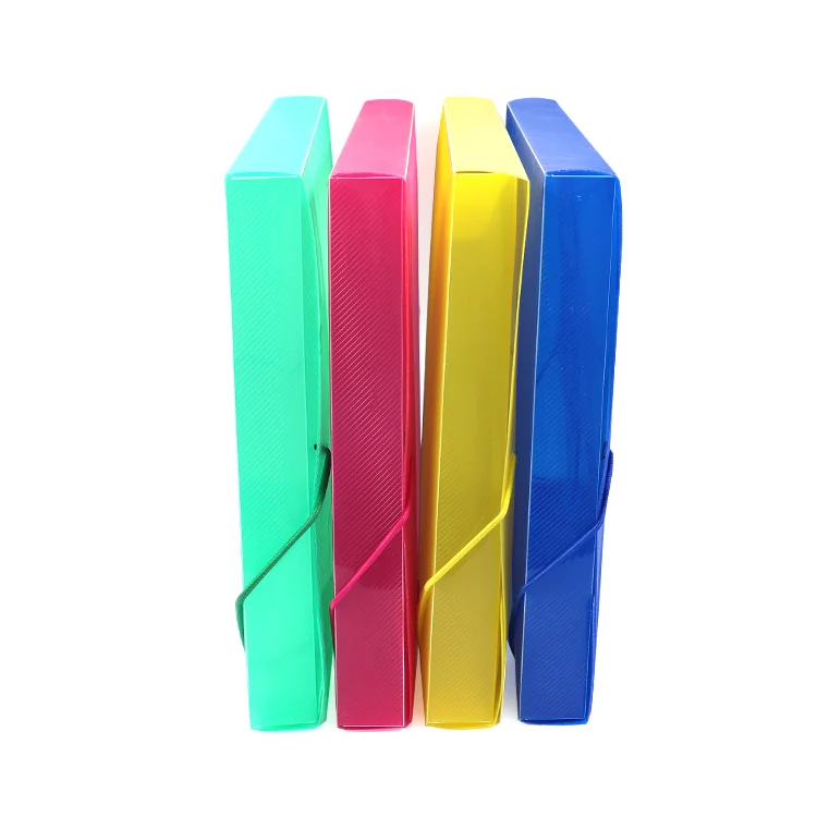 Foska A4 Size Waterproof Plastic File Folders Envelope Expanding File Wallet Organizer Documents Folder with Elastic Rope