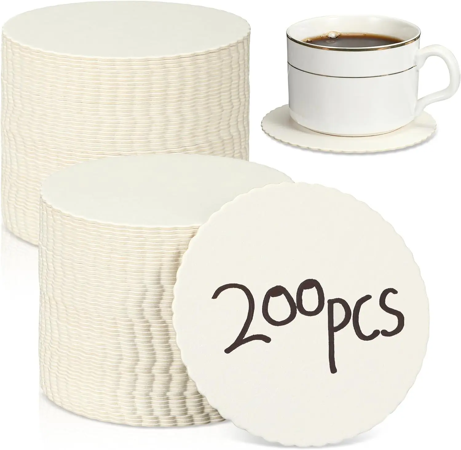 Wholesale Custom Factory Price coasters Customized Square Round drink coaster set anti slip waterproof paper coaster