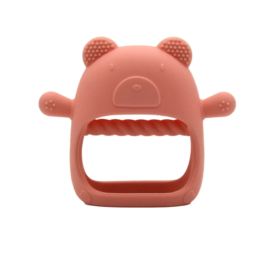 BPA Free Baby Chew Teething Toys Teether Fox Silicone  Soft Laser Bag OEM Customized Head Mold Animal Toxic Logo