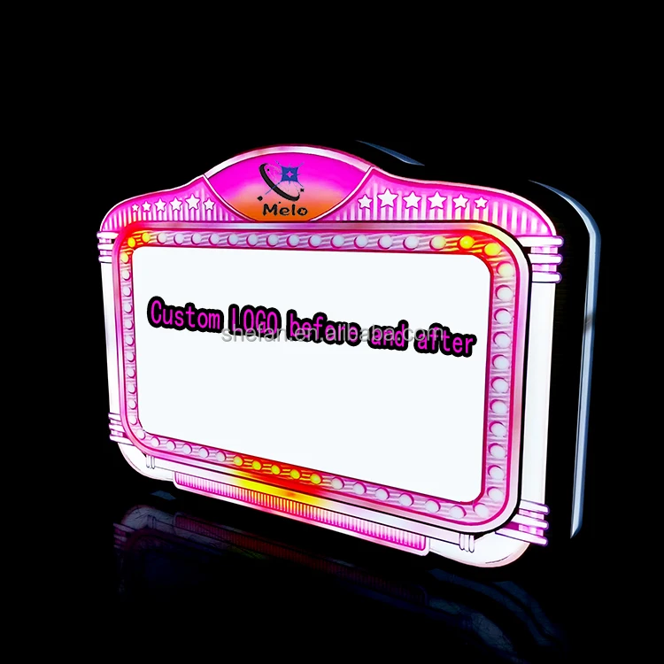 Pink LED Service Letter Board Bottle Presenter Acrylic Letters Customized Sign Design Message Board sign For Nightclub