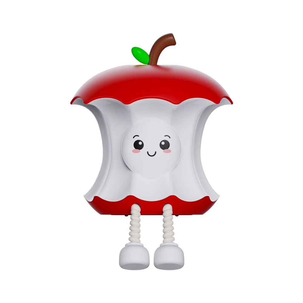 2024 Cute Apple Shape LED Silicone Touch Sensor Lamp with TYPE-C 3 Color Pat Lamp Bedside Night Light for Christmas Halloween