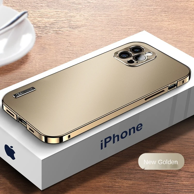 Phone Case Manufacture Private Design Aluminum Alloy Metal Material Mobile Phone Protective Case For Iphone 12 And 12 Pro Max