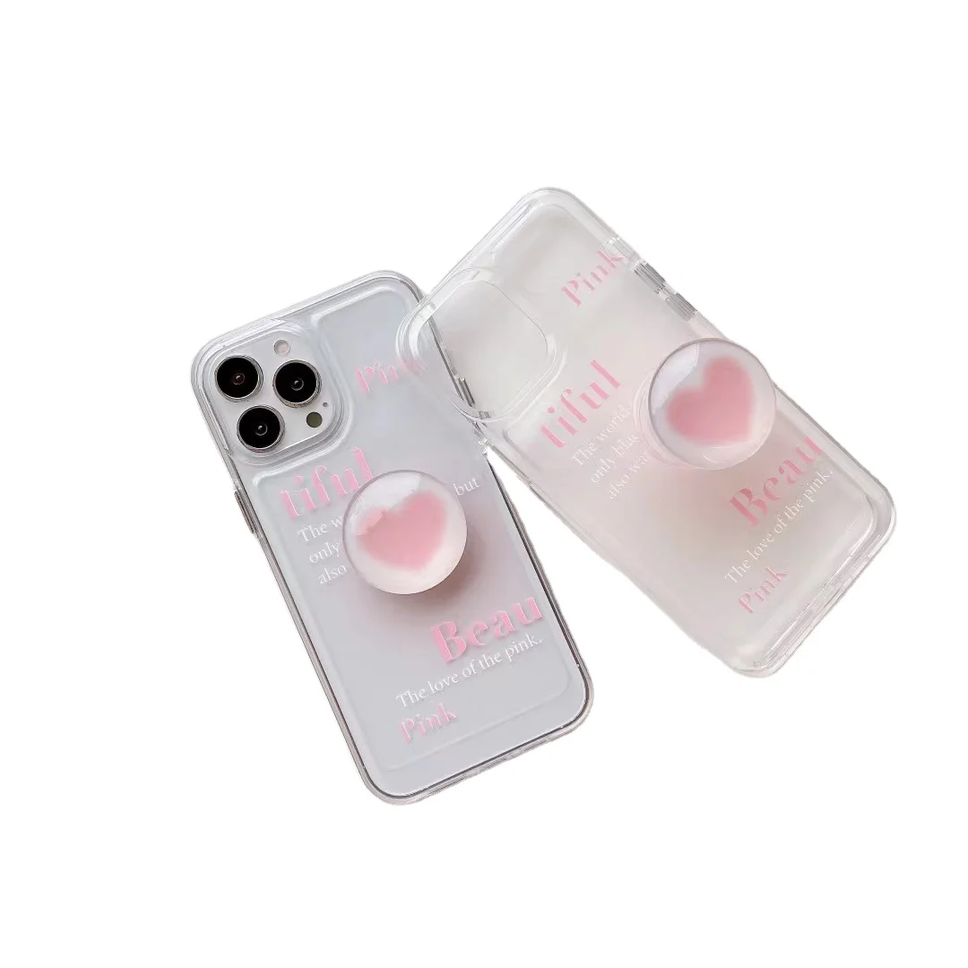 space shell Barbie pink heart holder fancy cases for iphone 11 12 13 Pro max