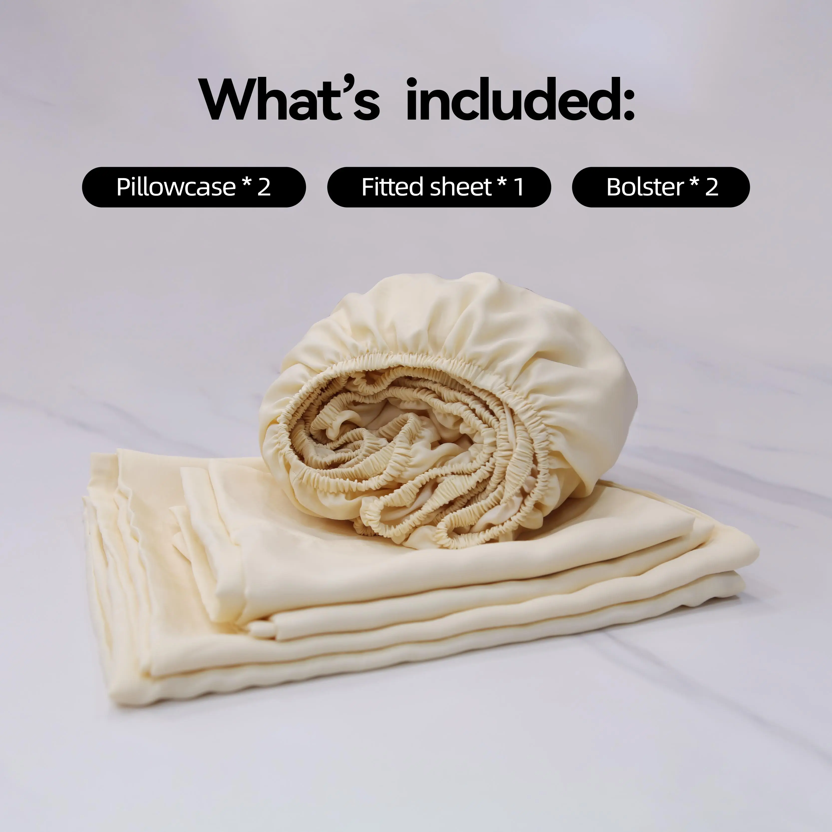 New Design Cool-Feeling Lyocell Bamboo Blend Nylon Fabric Fitted BedSheet Set Solid Plain Dyed Pattern Woven Technique