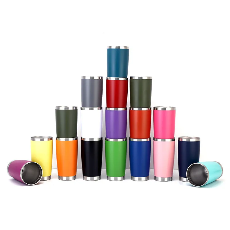 custom logo metal cooler double wall vacuum insulated stainless steel tumblers cups for DIY gift sublimation mug